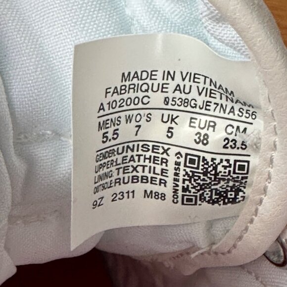 ⭐Converse Fastbreak Pro Mid Leather Sz 5.5 Men's Shoes Sneaker White Red A10200C - Picture 9 of 9